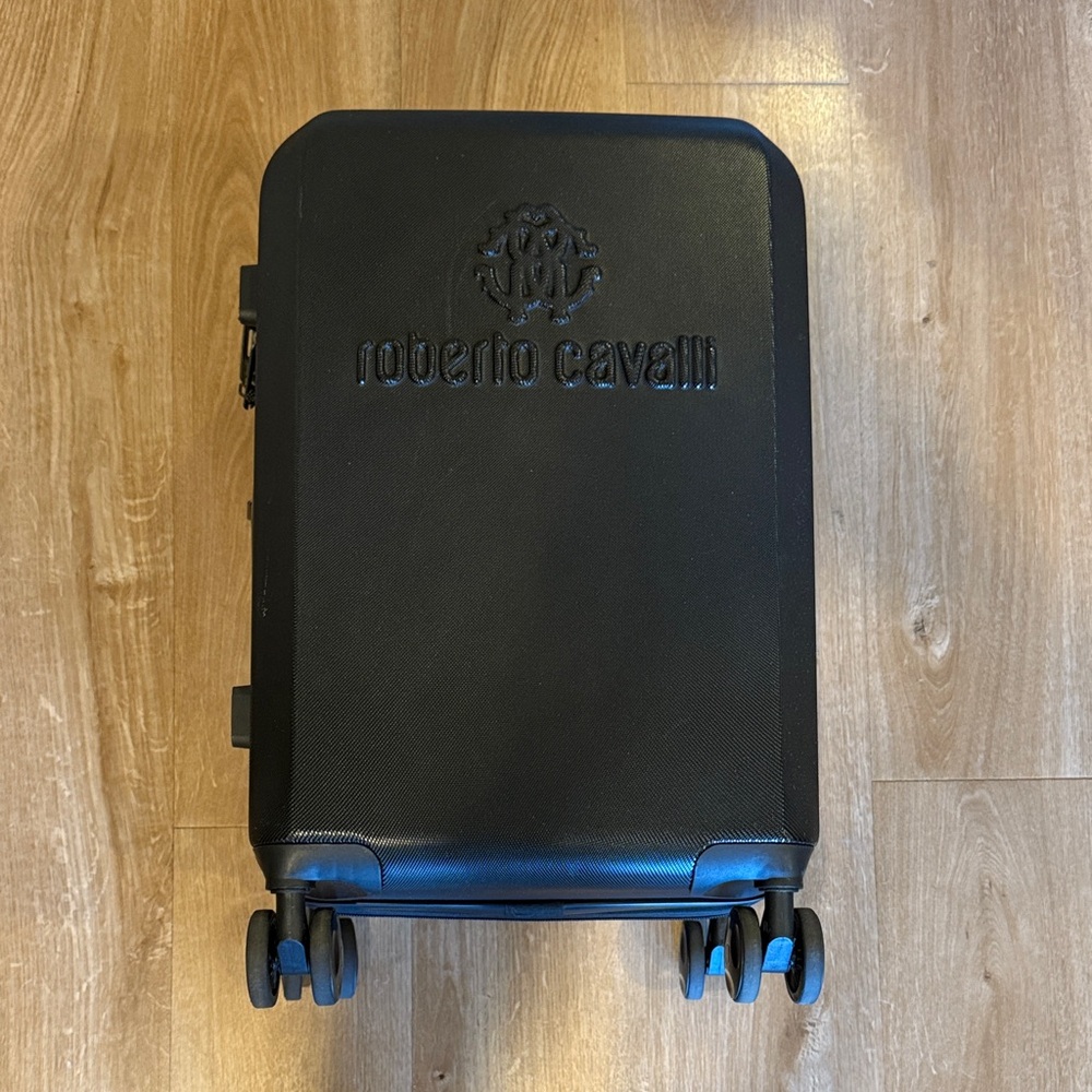 Roberto Cavalli Black 20” Travel Luggage